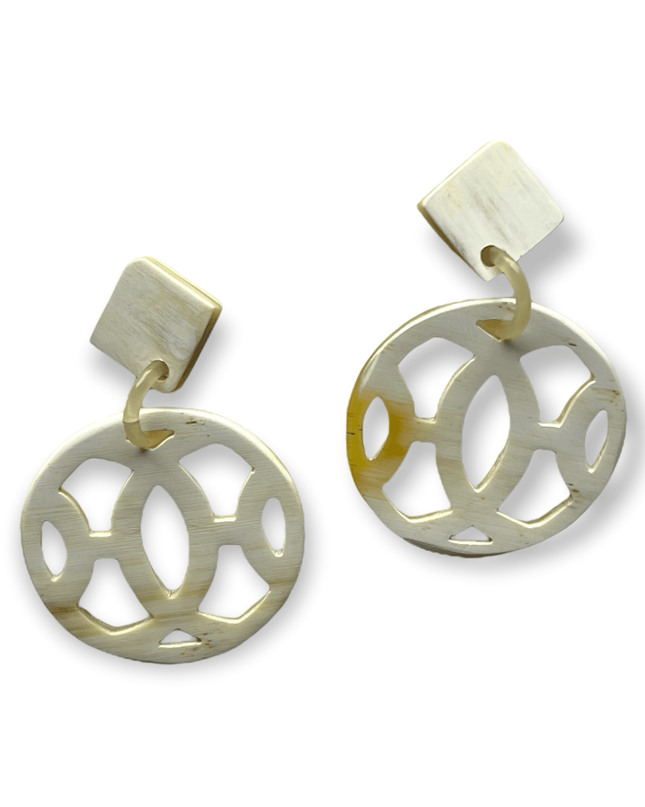 Asian geometric drop statement earrings - Sundara Joon