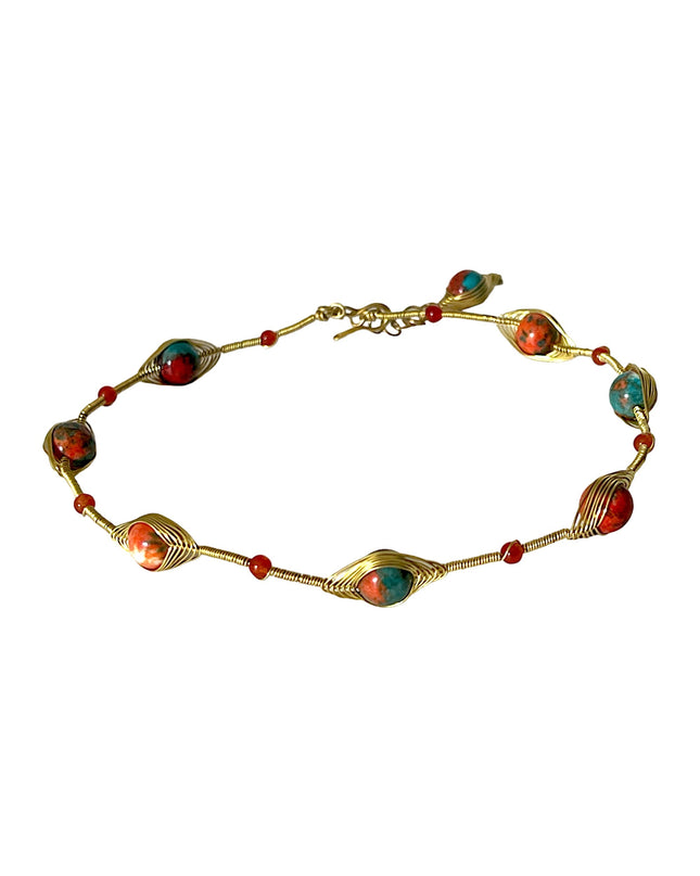 Beaded gemstone choker necklace - Sundara Joon