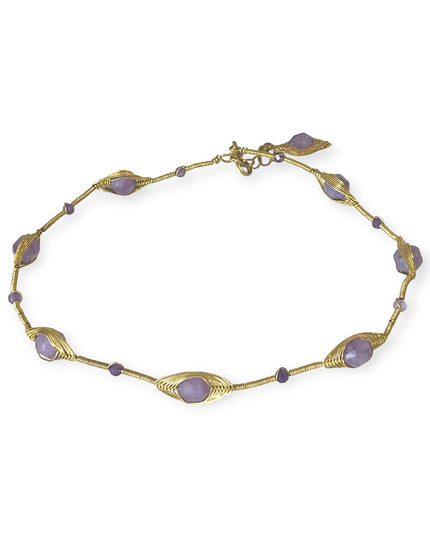 Beaded gemstone choker necklace - Sundara Joon