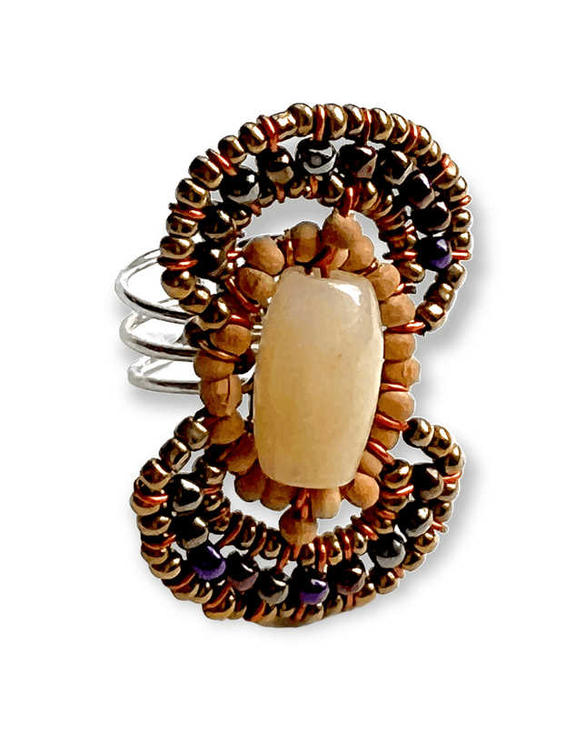 Gemstone figure 8 ring in lovely earth tones colors - Sundara Joon