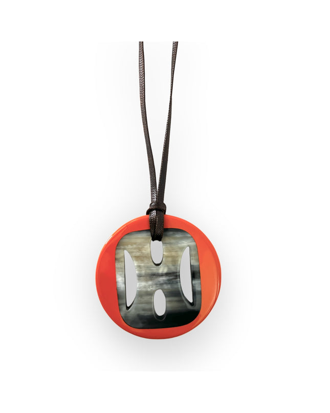 Bold medallion with Asian accent pendant necklace - Sundara Joon