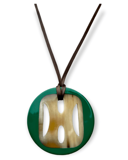 Bold medallion with Asian accent pendant necklace - Sundara Joon