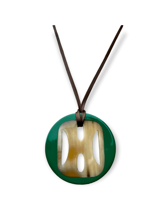 Bold medallion with Asian accent pendant necklace - Sundara Joon