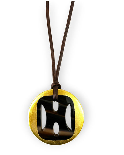 Bold medallion with Asian accent pendant necklace - Sundara Joon