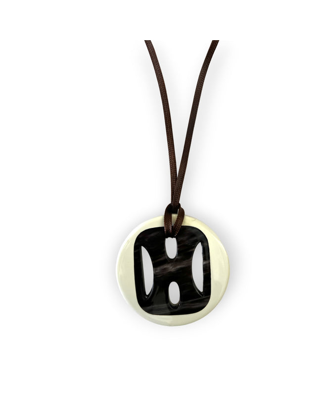 Bold medallion with Asian accent pendant necklace - Sundara Joon