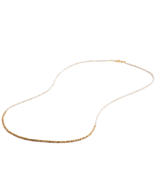 Brass and quartz necklace - Sundara Joon