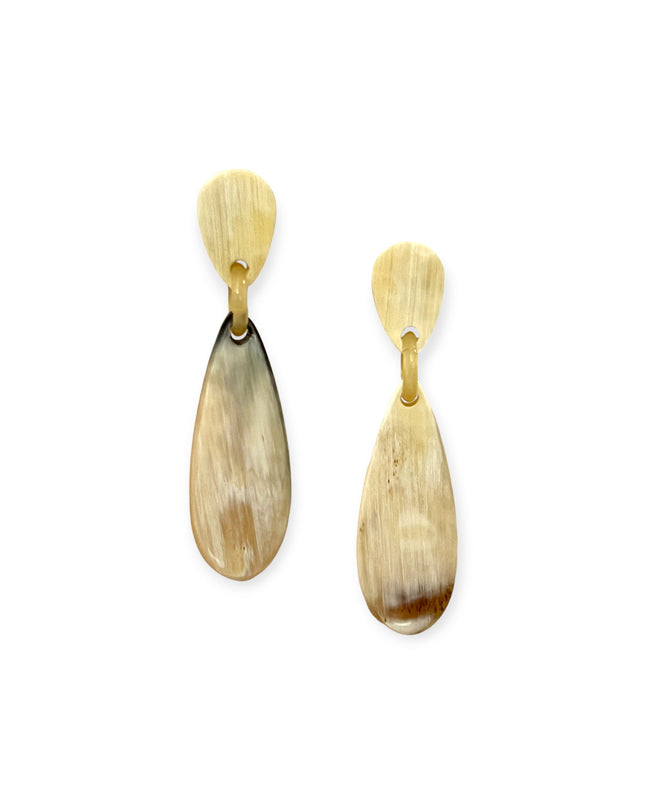 Oval shape drop earring in a rich caramel color - Sundara Joon