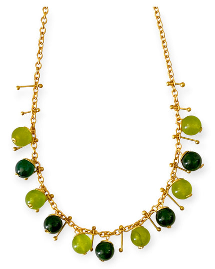 Chain necklace with colorful suspended gemstones - Sundara Joon