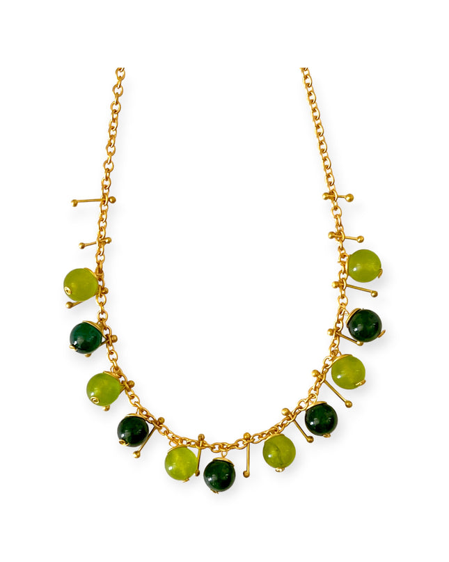 Chain necklace with colorful suspended gemstones - Sundara Joon