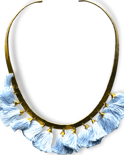 Choker necklace with colored tassels - Sundara Joon