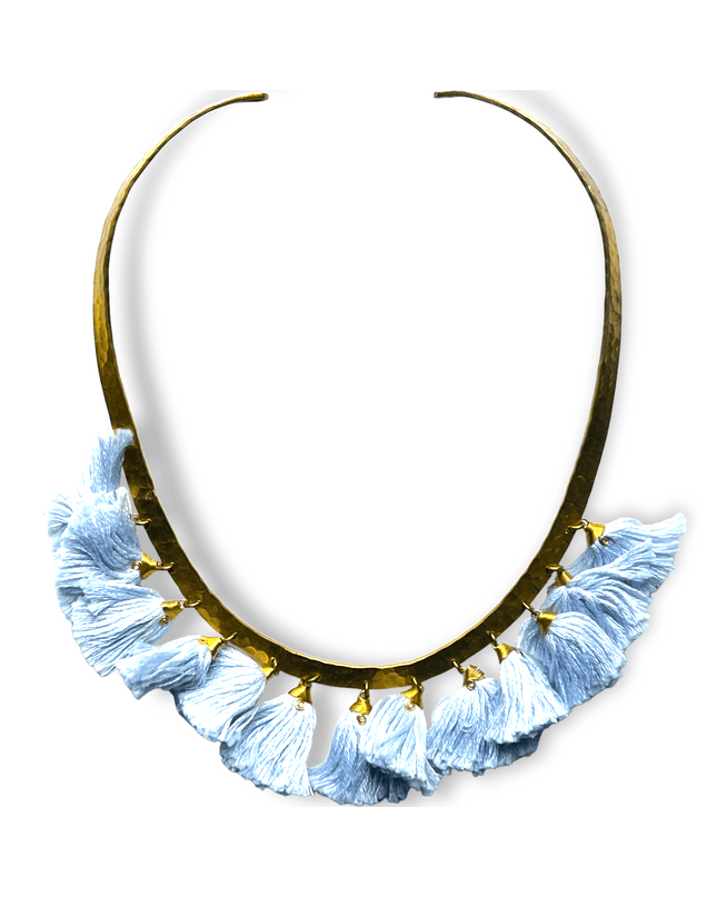 Choker necklace with colored tassels - Sundara Joon