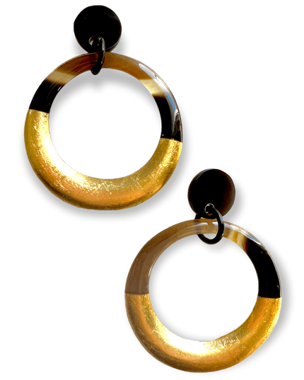 Colorful hoop drop statement earringsSundara Joon