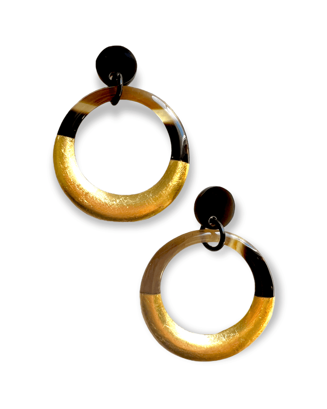 Colorful hoop drop statement earringsSundara Joon