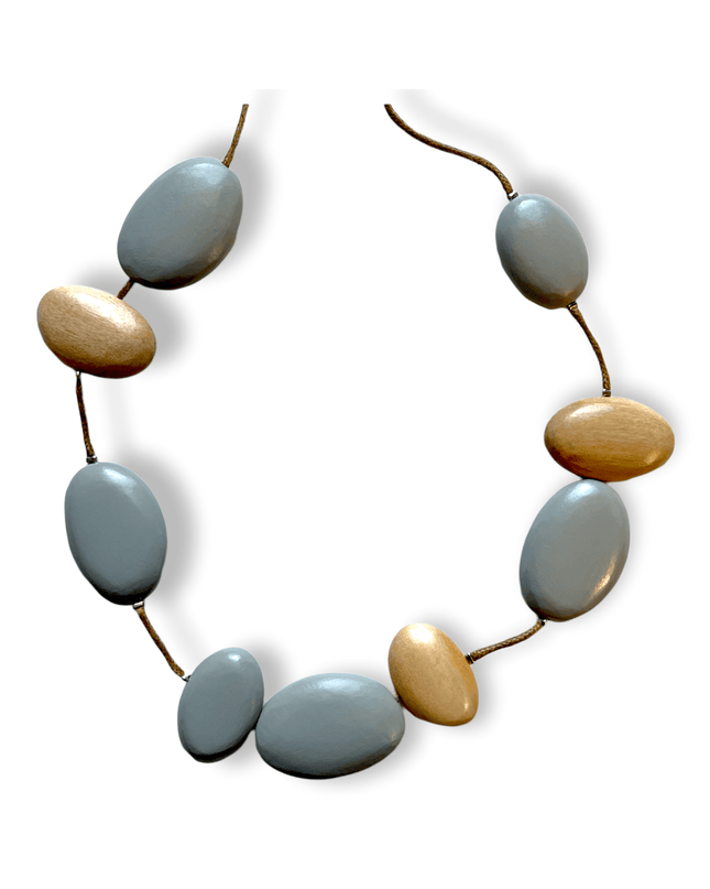 Colorful adjustable wooden beaded necklace - Sundara Joon