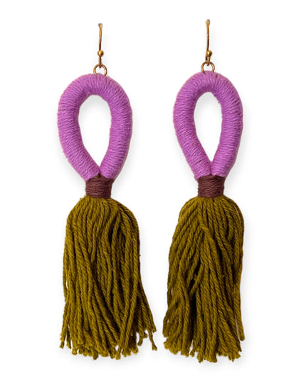 Colorful fabric drop statement earrings for a pop - Sundara Joon