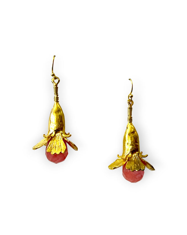 Colorful gemstone blossom floral drop statement earringsSundara Joon