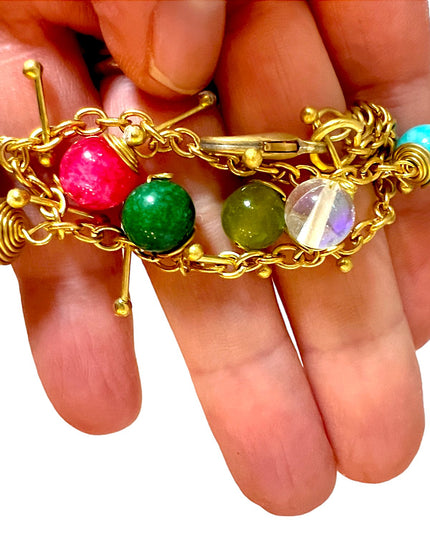 Colorful orb link bracelet - Sundara Joon