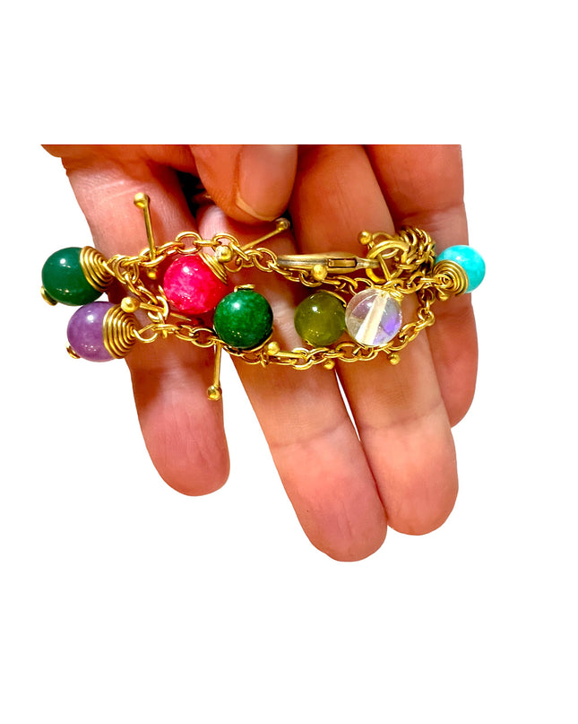 Colorful orb link bracelet - Sundara Joon