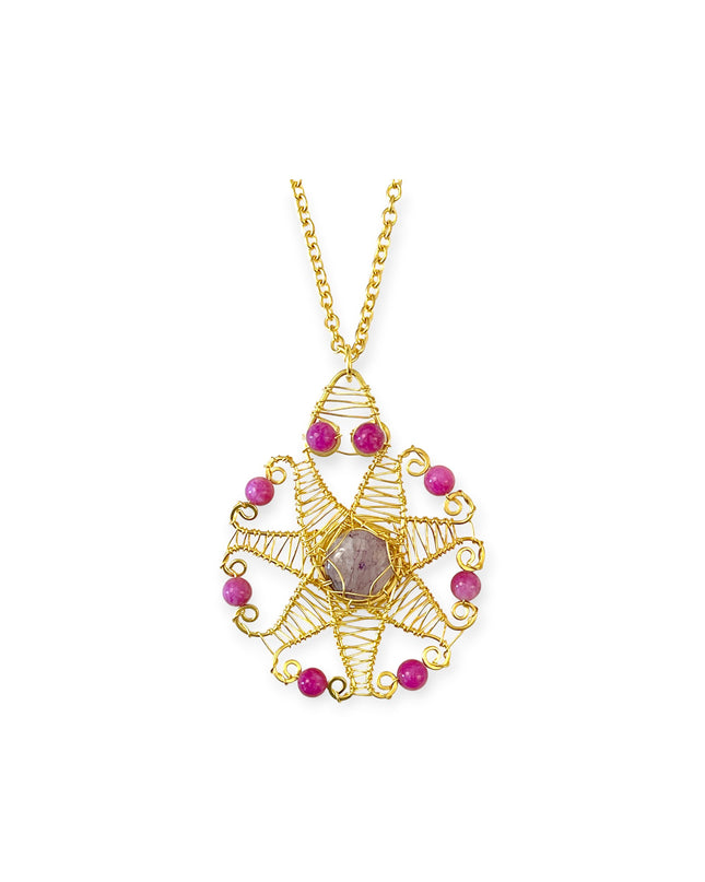 Colorful organic star pendant necklace - Sundara Joon