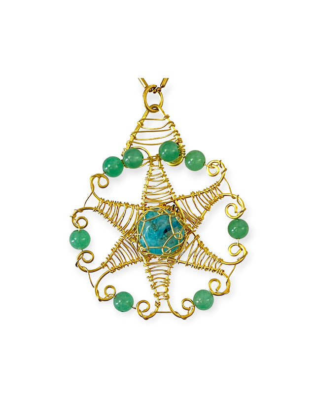 Colorful organic star pendant necklace - Sundara Joon