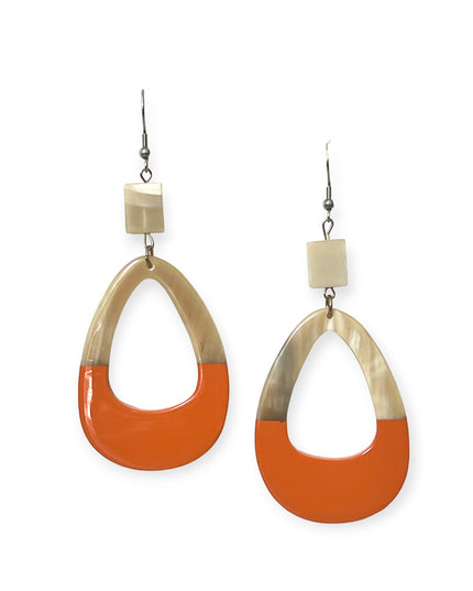 Colorful oval drop statement earrings with bold color - Sundara Joon