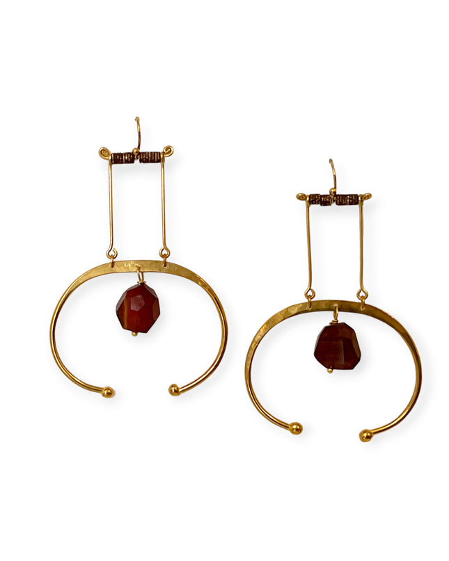 Colorful suspended gemstone statement earrings - Sundara Joon