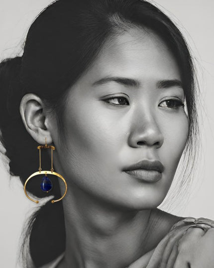 Colorful suspended gemstone statement earrings - Sundara Joon