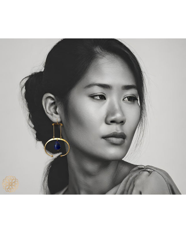 Colorful suspended gemstone statement earrings - Sundara Joon