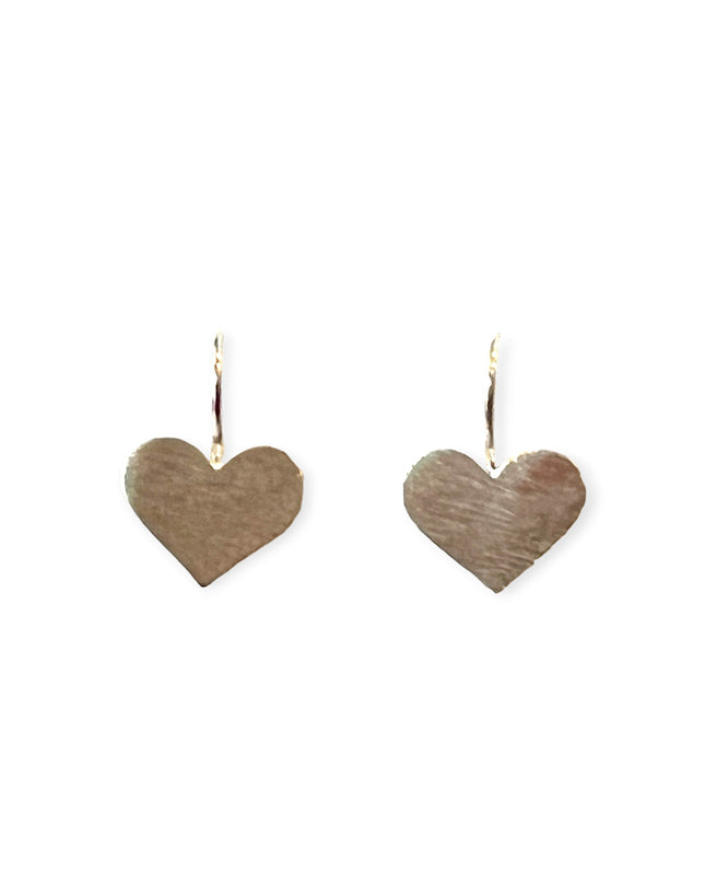 Delicate silver heart drop earrings - Sundara Joon