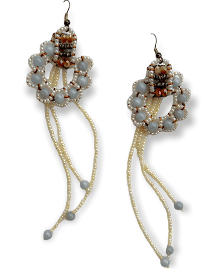 Dramatic larimar chandelier earringsSundara Joon