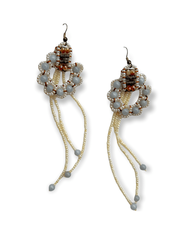 Dramatic larimar chandelier earringsSundara Joon