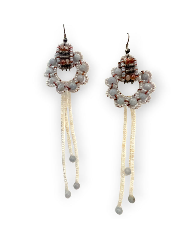 Dramatic larimar chandelier earringsSundara Joon