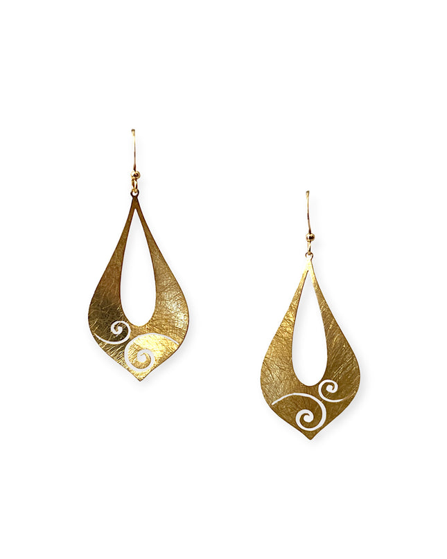 Drop earrings with organic design cutout - Sundara Joon