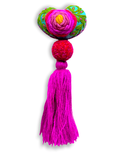 Floral door tassel made of fabric with bold colors - Sundara Joon