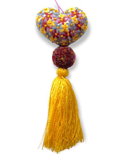 Floral door tassel made of fabric with bold colors - Sundara Joon