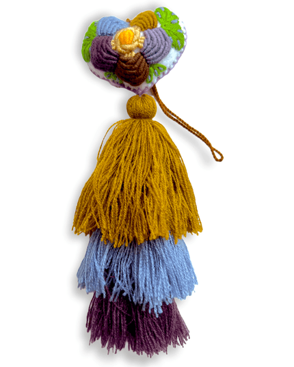 Floral door tassel made of fabric with bold colors - Sundara Joon