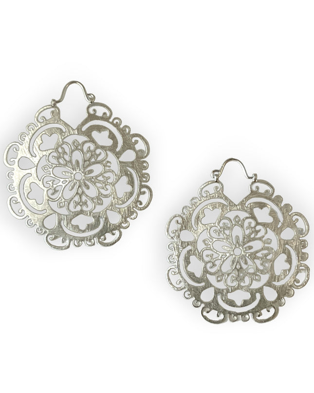 Floral filigree inspired dangling statement earringsSundara Joon