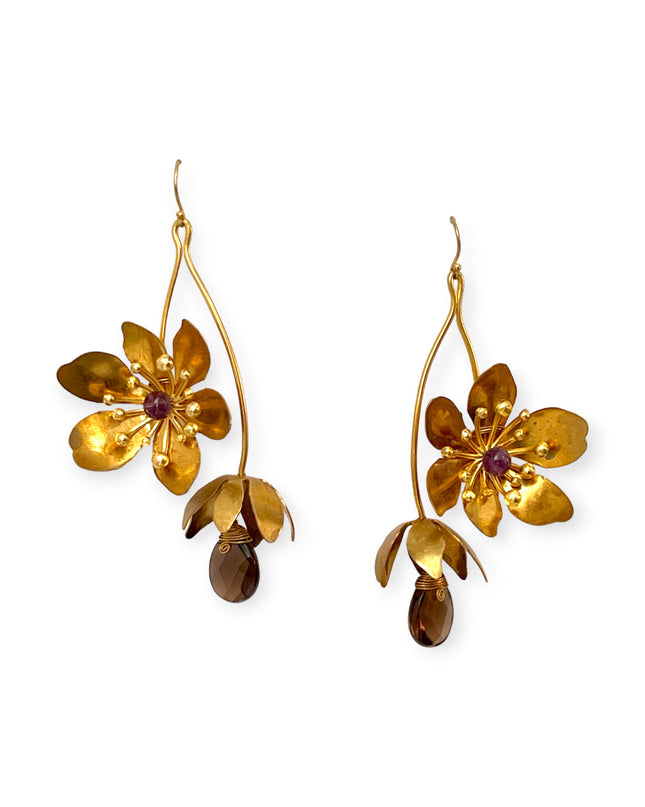 Flower power earrings with gemstones for a colorful look- Sundara Joon