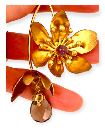 Flower power earrings with gemstones for a colorful look- Sundara Joon