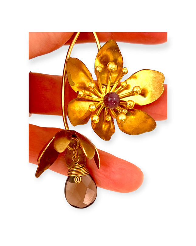 Flower power earrings with gemstones for a colorful look- Sundara Joon