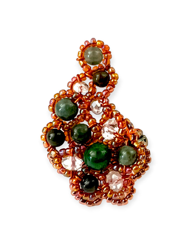 Green bubbles beaded elbaite statement ring - Sundara Joon