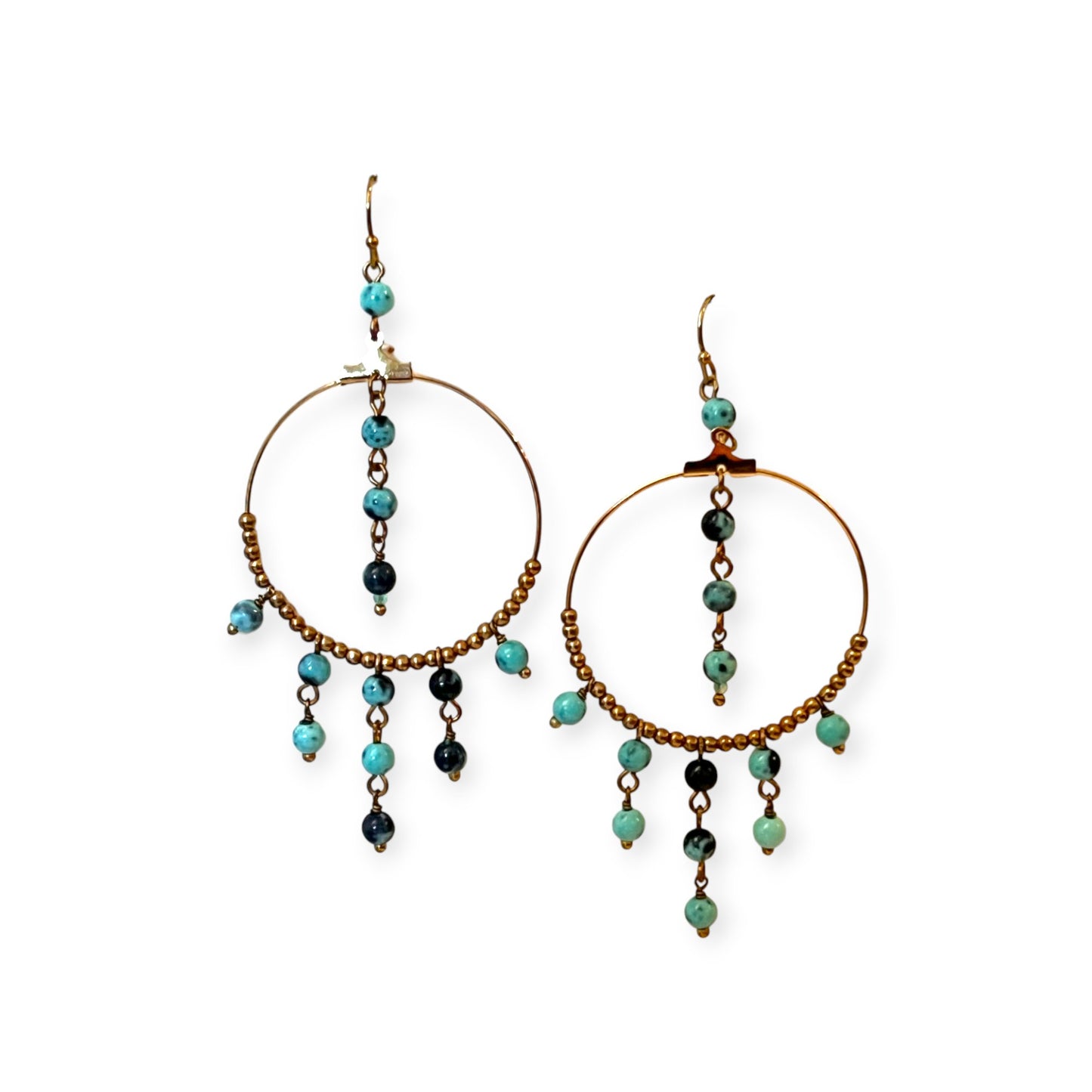 Hoop with turquoise drop earrings for a boho look - Sundara Joon