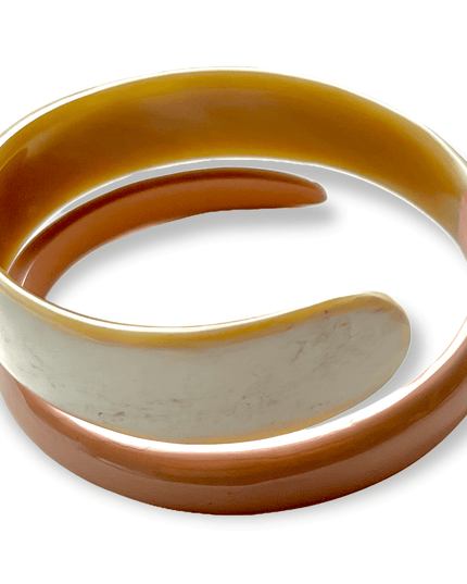 Horn and enamel bracelet in a colorful serpentine design Sundara Joon