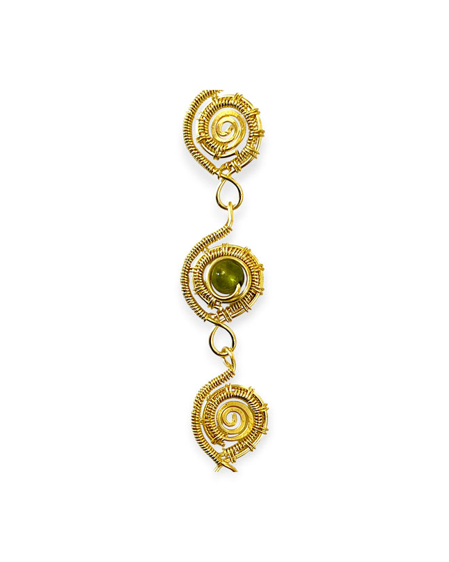 Interlocking swirl bracelet with a hint of green - Sundara Joon