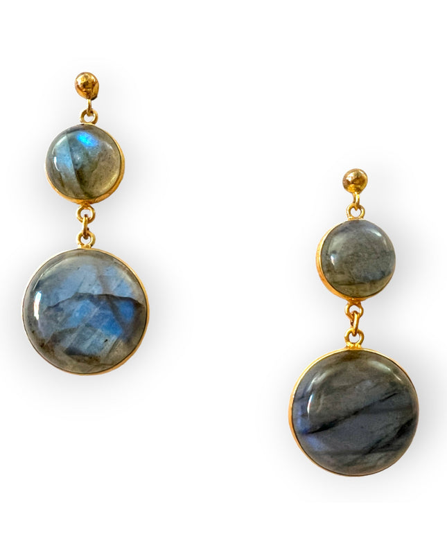 Labradorite dangling drop statement earringsSundara Joon