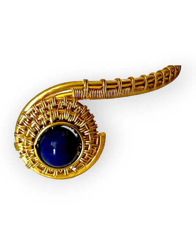 Lapis lazuli serpentine styled arm band - Sundara Joon