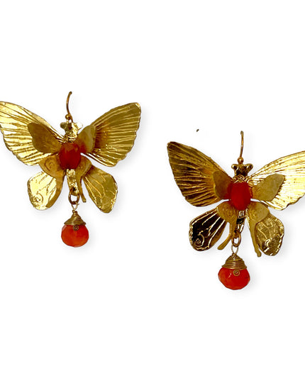 Large gemstone butterfly statement earrings - Sundara Joon