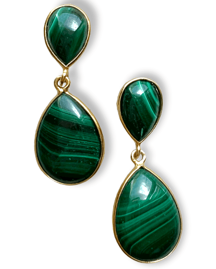 Malachite drop earrings that deliver a classic look -  Sundara Joon