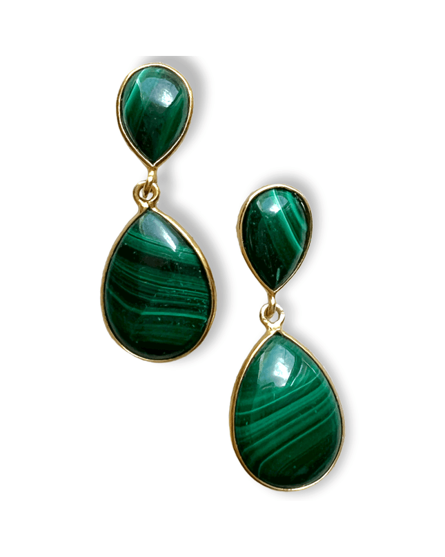 Malachite drop earrings that deliver a classic look -  Sundara Joon