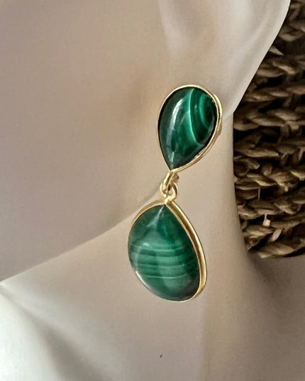 Malachite drop earrings that deliver a classic look -  Sundara Joon